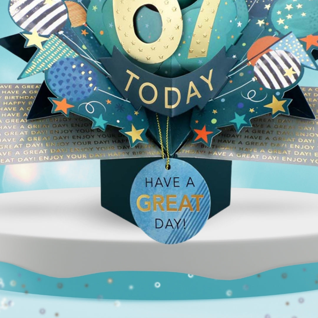 67 Today Happy 67th Birthday Pop Up Greeting Card