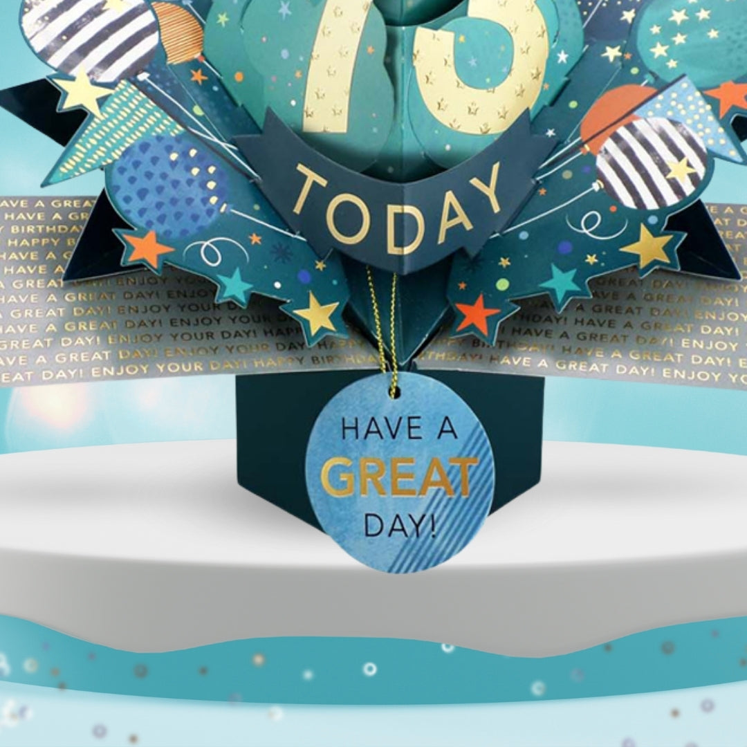 73 Today Happy 73rd Birthday Pop Up Greeting Card