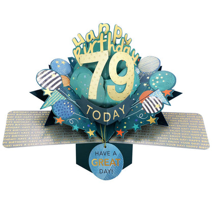 79 Today Happy 79th Birthday Pop Up Greeting Card