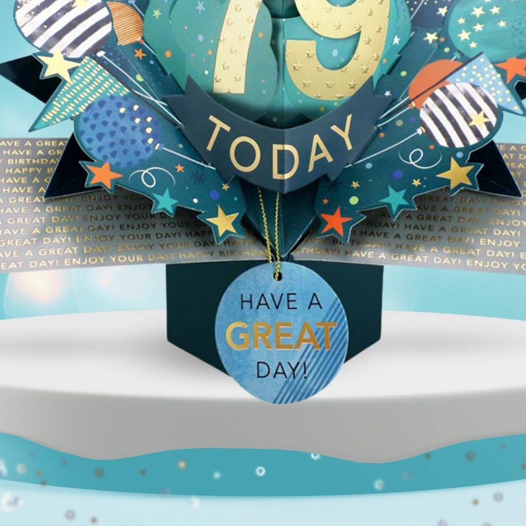 79 Today Happy 79th Birthday Pop Up Greeting Card