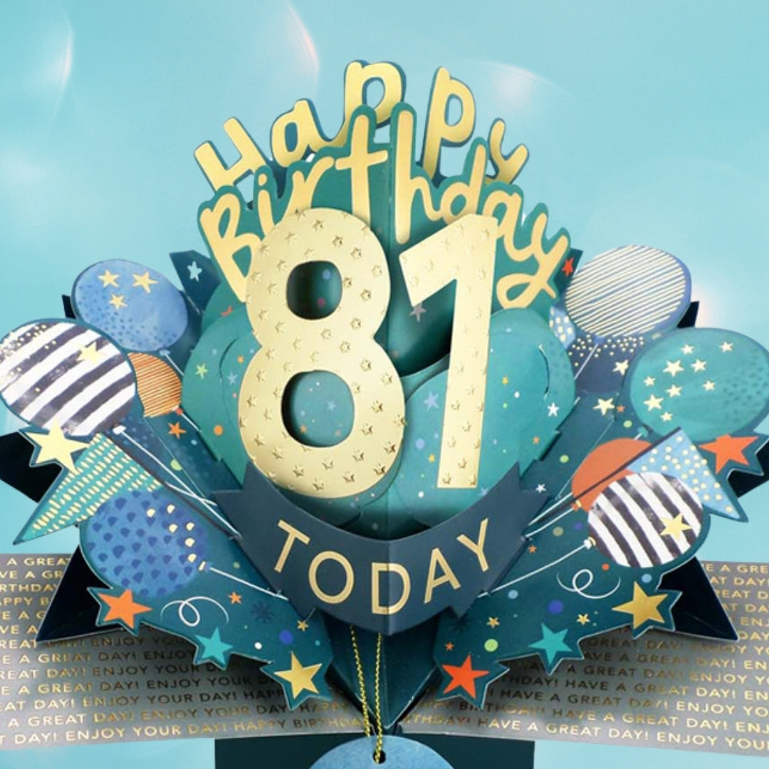 81 Today Happy 81st Birthday Pop Up Greeting Card