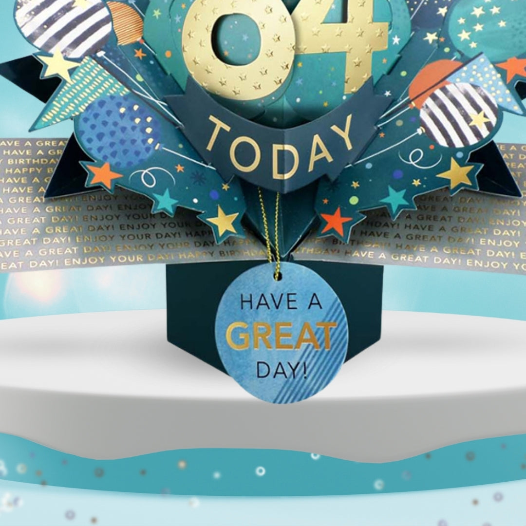 84 Today Happy 84th Birthday Pop Up Greeting Card