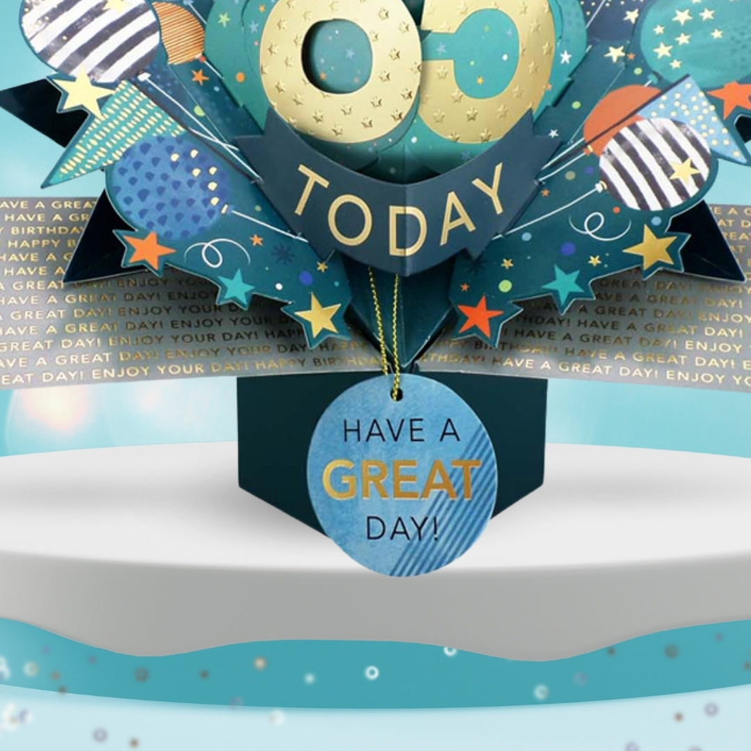 85 Today Happy 85th Birthday Pop Up Greeting Card