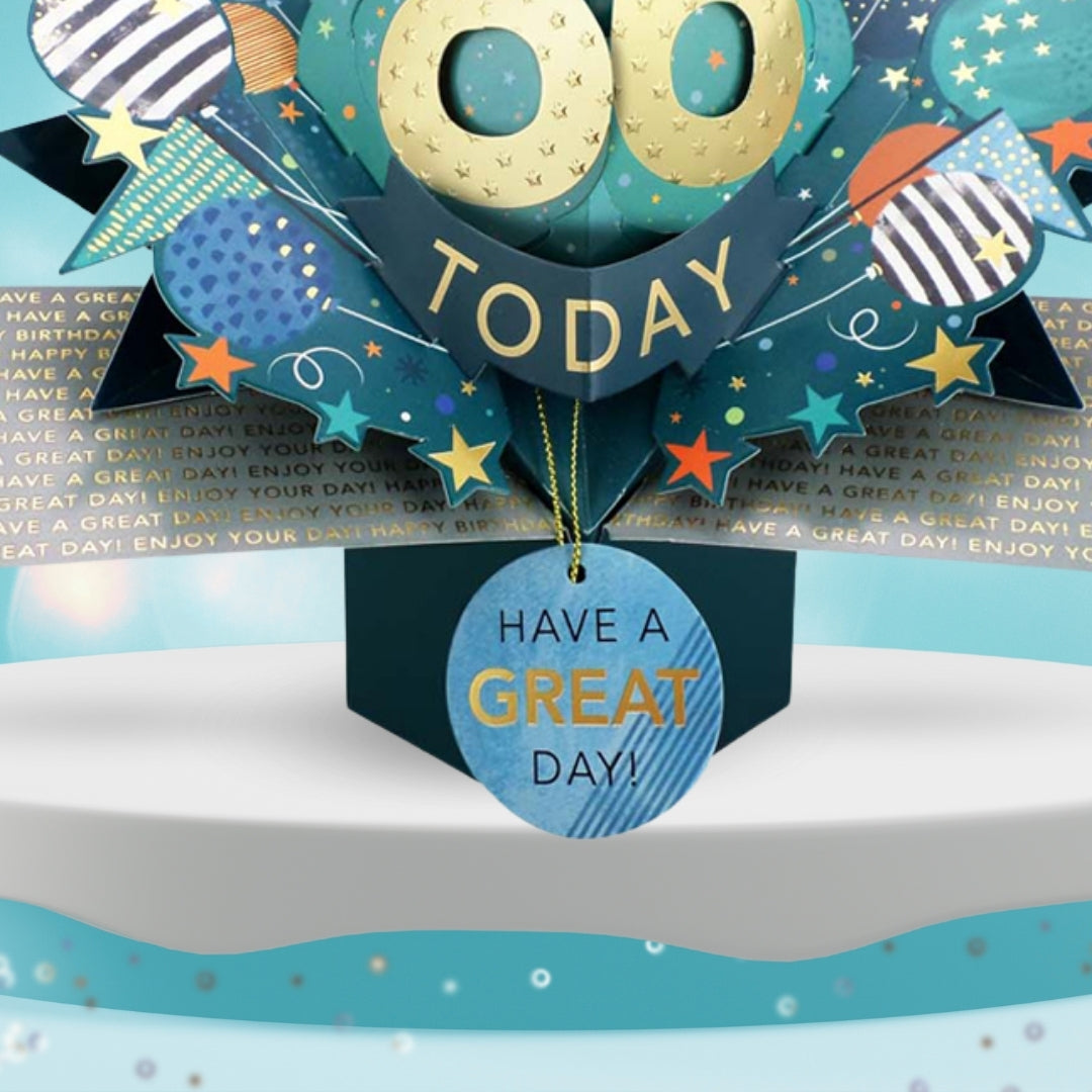 86 Today Happy 86th Birthday Pop Up Greeting Card