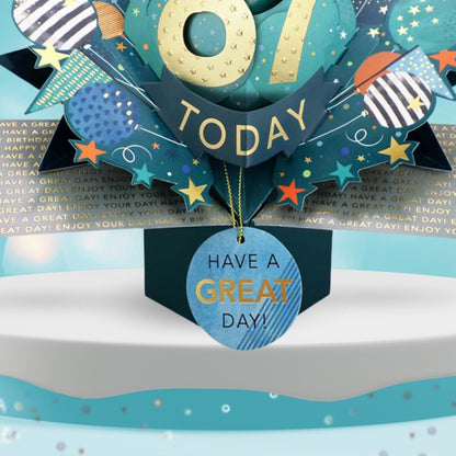 87 Today Happy 87th Birthday Pop Up Greeting Card