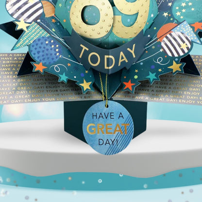 89 Today Happy 89th Birthday Pop Up Greeting Card
