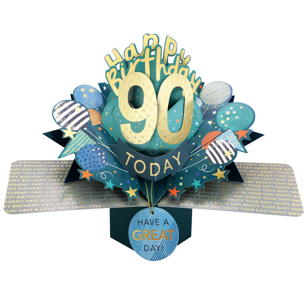 10 To 109' Happy 'Any Age' Birthday Today Pop Up Greeting Card