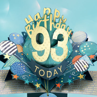 93 Today Happy 93rd Birthday Pop Up Greeting Card