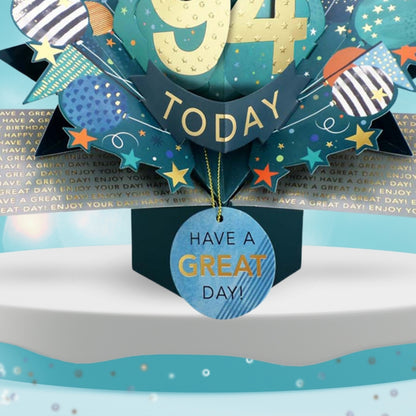 94 Today Happy 94th Birthday Pop Up Greeting Card