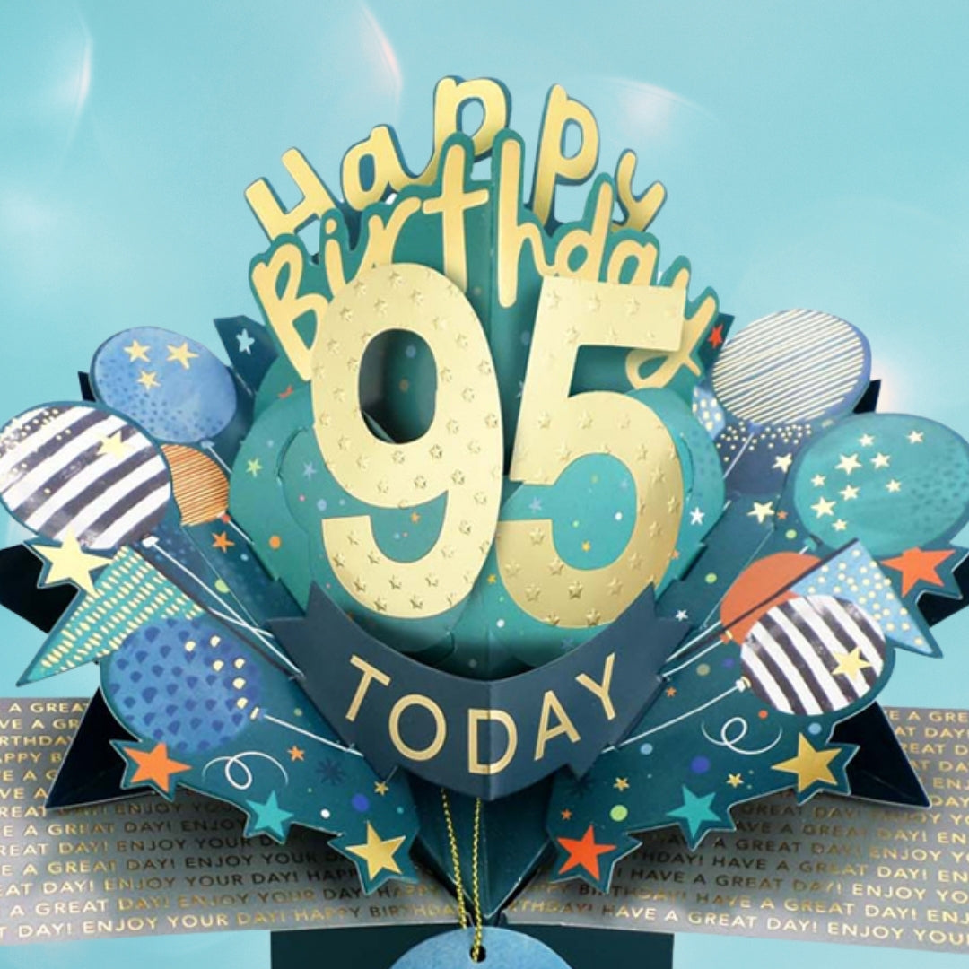 95 Today Happy 95th Birthday Pop Up Greeting Card