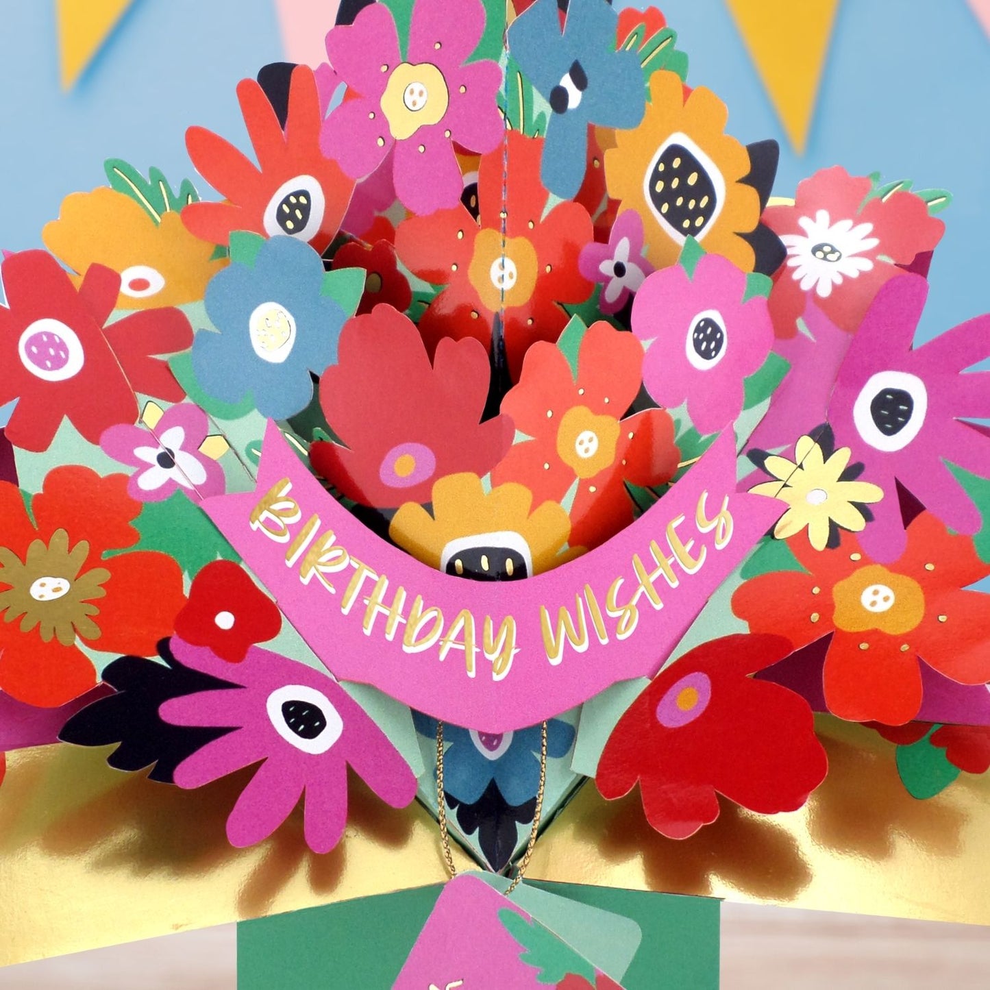 Bright Flowers 3D Pop Up Birthday Greeting Card Happy Petals For You