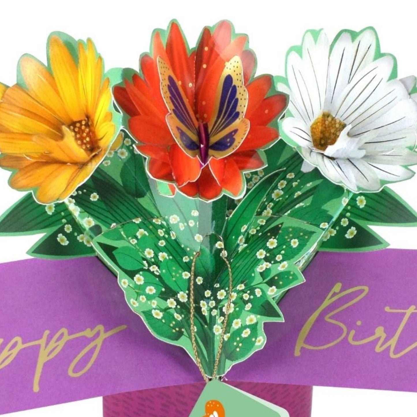 Floral 3D Pop Up Birthday Greeting Card Gerbera Surprise For Her