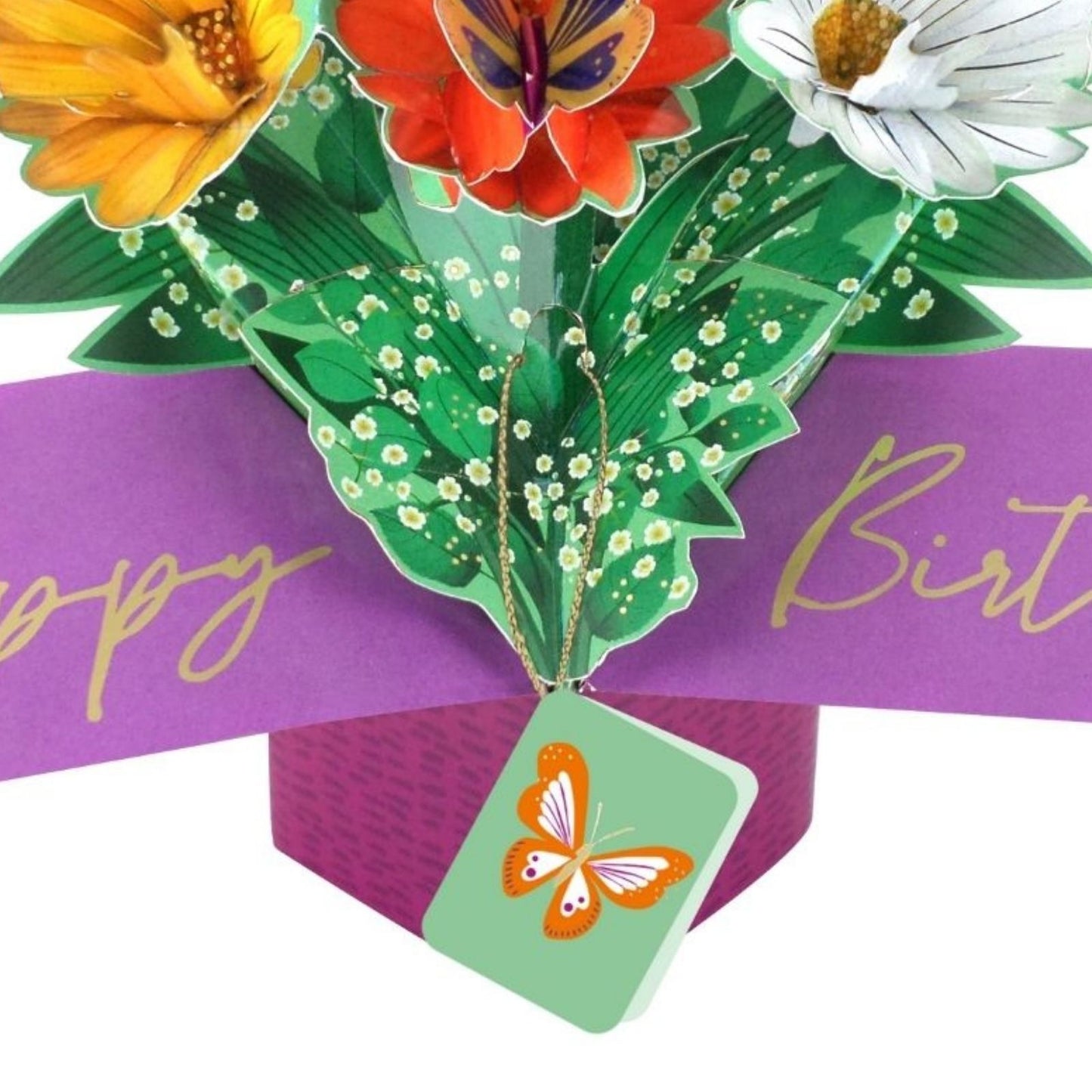 Floral 3D Pop Up Birthday Greeting Card Gerbera Surprise For Her