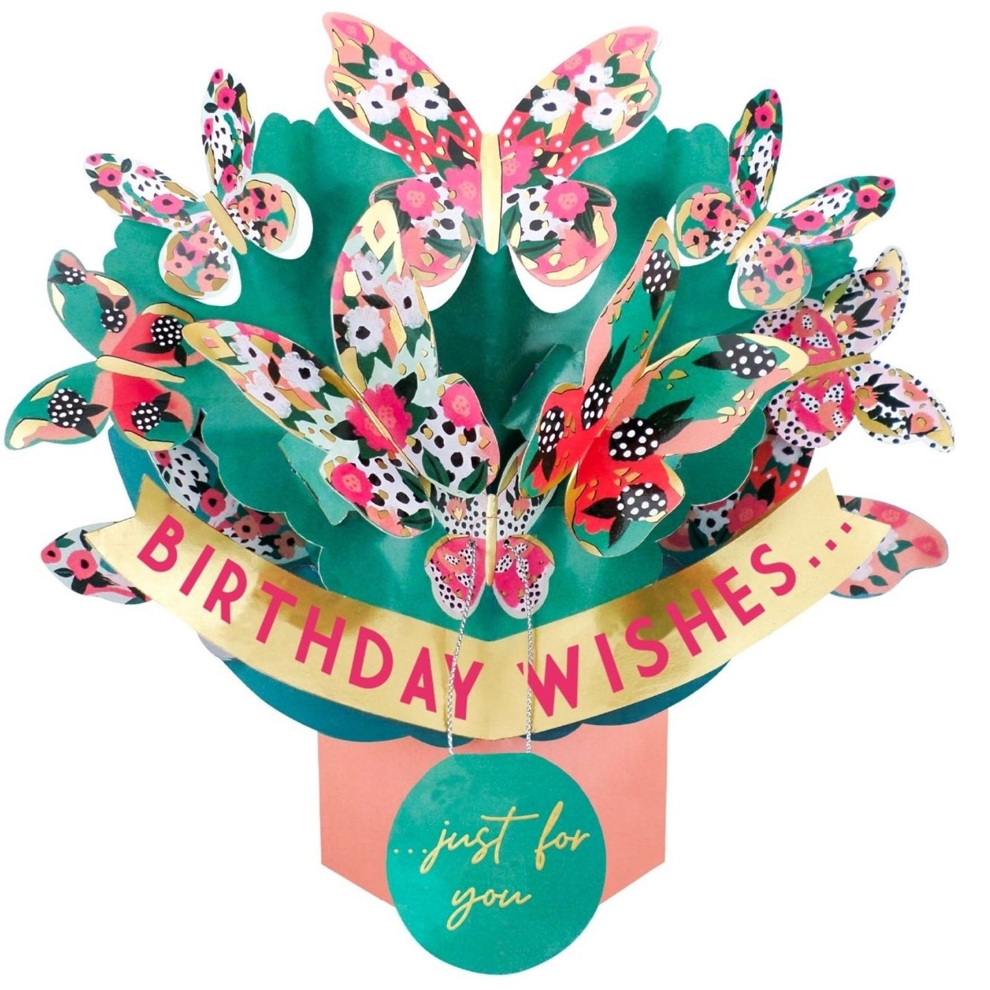 Butterfly Bouquet 3D Pop Up Birthday Greeting Card Whimsical Butterflies For Her