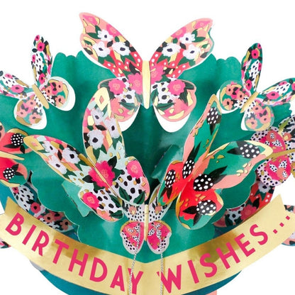 Butterfly Bouquet 3D Pop Up Birthday Greeting Card Whimsical Butterflies For Her