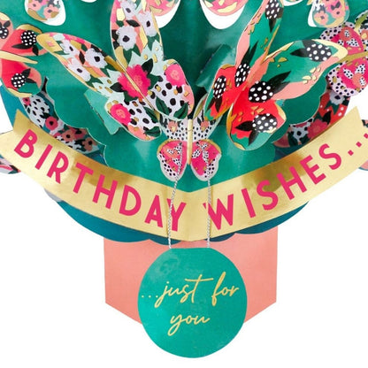 Butterfly Bouquet 3D Pop Up Birthday Greeting Card Whimsical Butterflies For Her