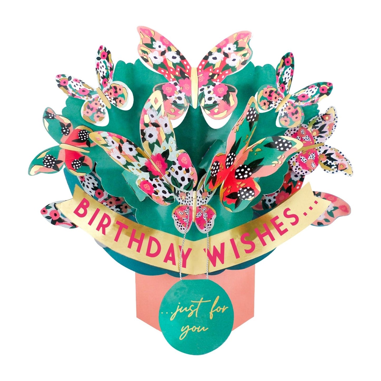 Butterfly Bouquet 3D Pop Up Birthday Greeting Card Whimsical Butterflies For Her