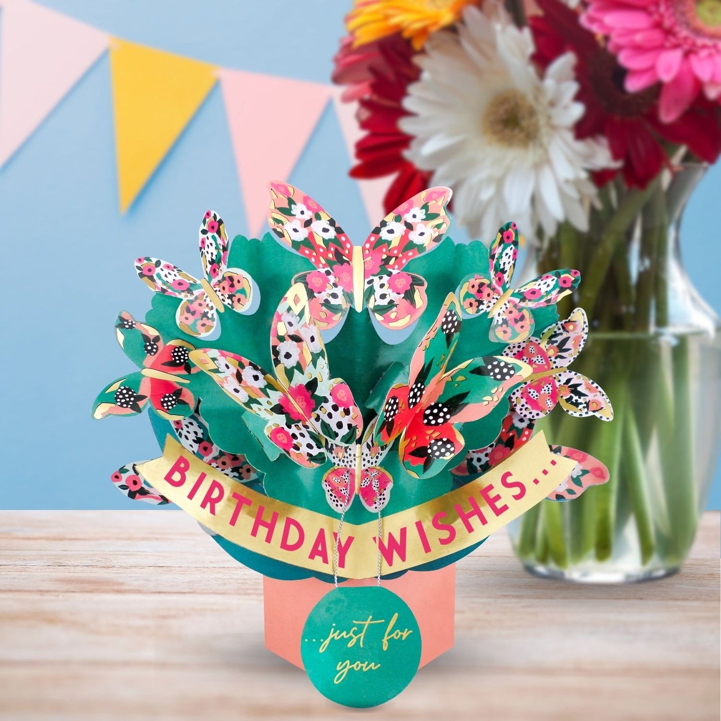 Butterfly Bouquet 3D Pop Up Birthday Greeting Card Whimsical Butterflies For Her