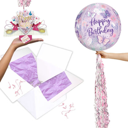 Nanna Birthday Pop Up Card & Floating Balloon In A Box Surprise