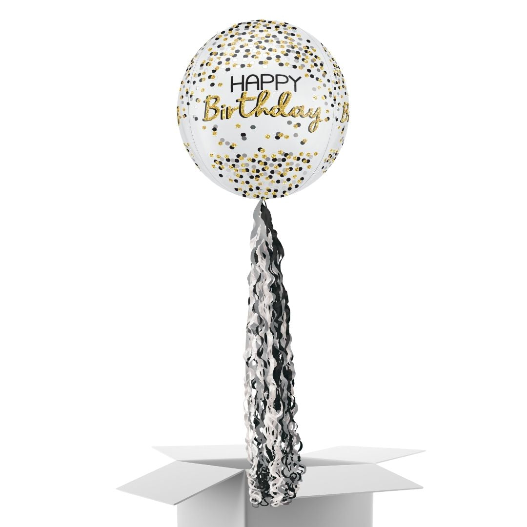 24th Birthday Pop Up Card & Floating Balloon In A Box Surprise For Him