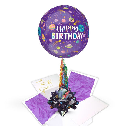 Nephew Birthday Space Pop Up Card & Floating Balloon In A Box Surprise