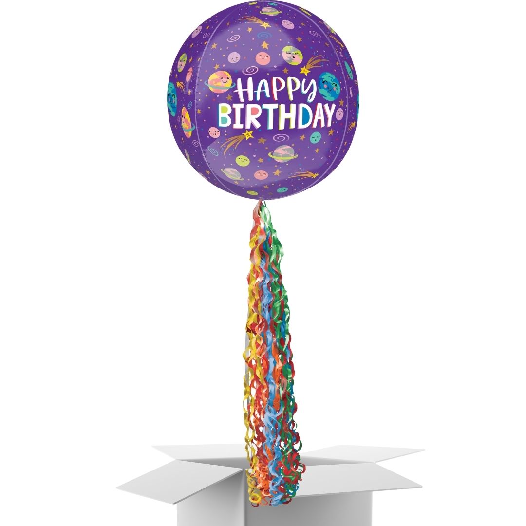 Grandson Birthday Space Pop Up Card & Floating Balloon In A Box Surprise