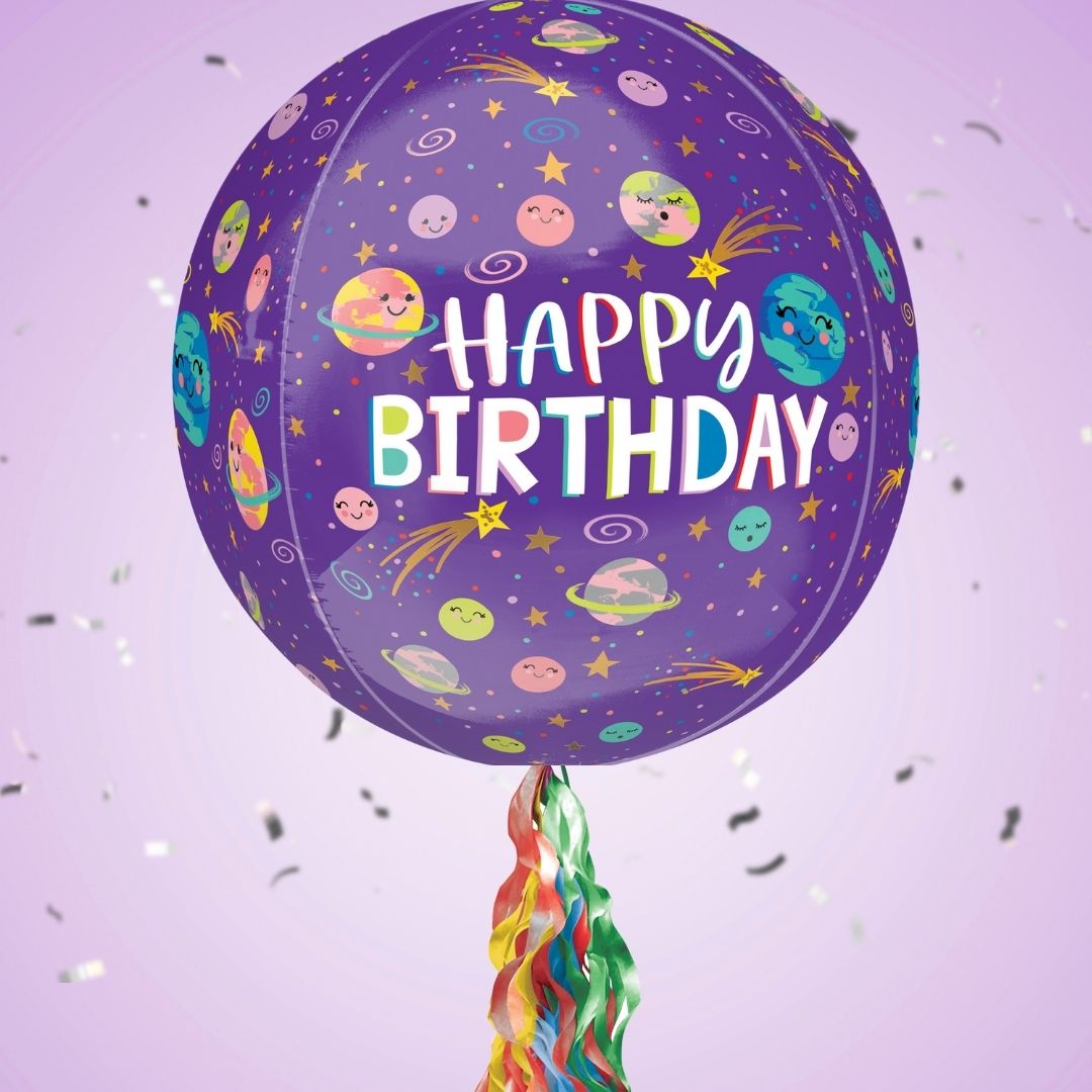 Grandson Birthday Space Pop Up Card & Floating Balloon In A Box Surprise