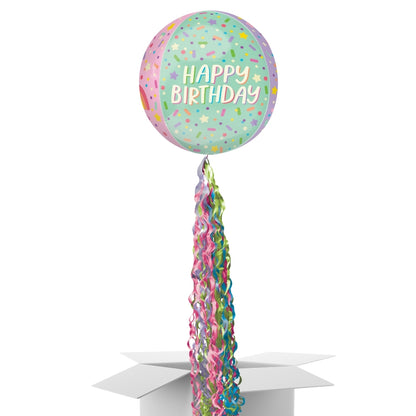 Girls 2nd Birthday Pop Up Card & Floating Balloon In A Box Surprise