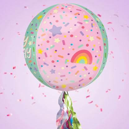 Girls 4th Birthday Pop Up Card & Floating Balloon In A Box Surprise