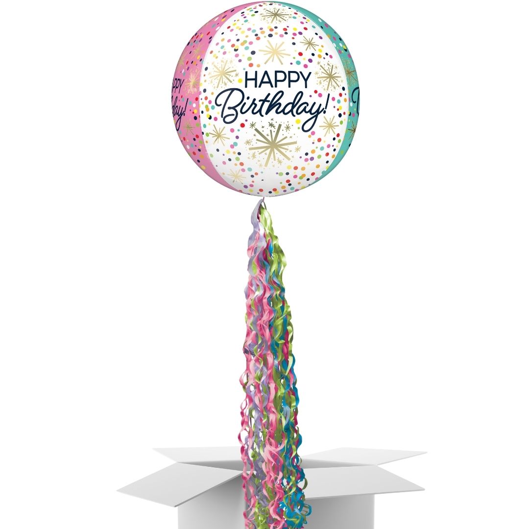 74th Birthday Pop Up Card & Floating Balloon In A Box Surprise For Her
