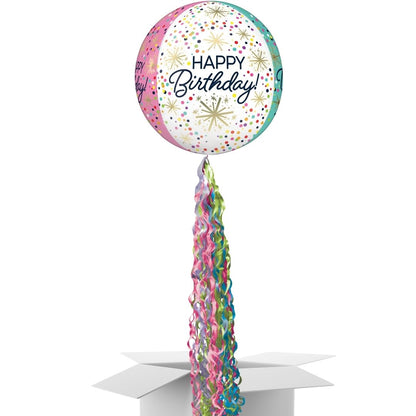 74th Birthday Pop Up Card & Floating Balloon In A Box Surprise For Her