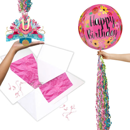 11th Birthday Pop Up Card & Floating Balloon In A Box Surprise Gift