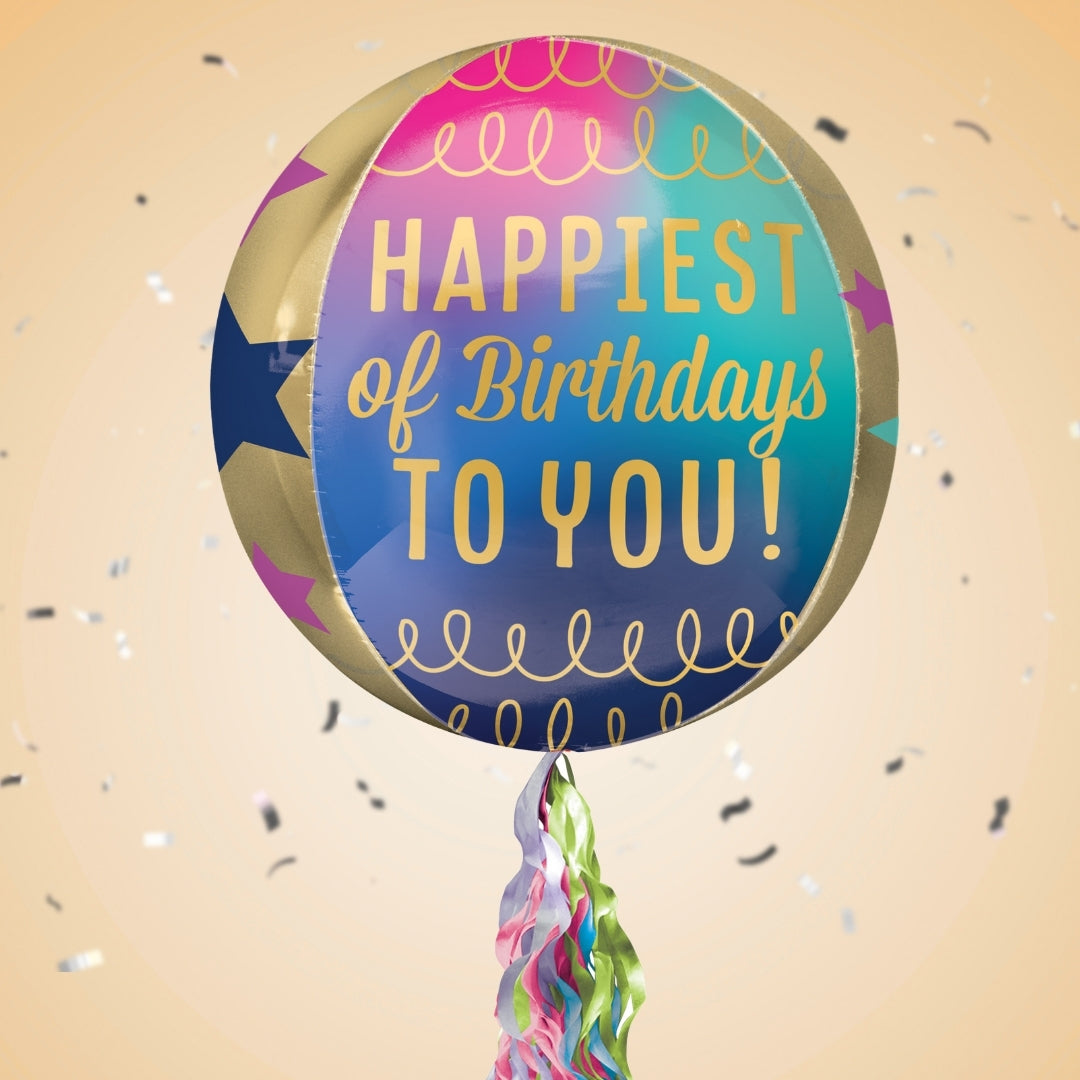 40th Birthday Pop Up Card & Floating Balloon In A Box Surprise Gift