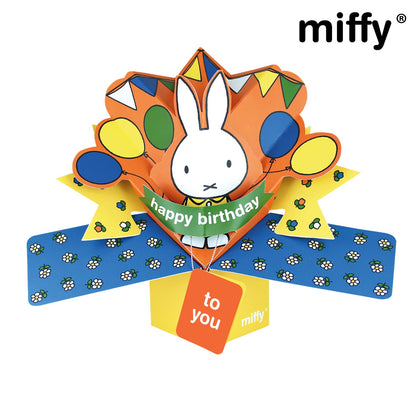 Miffy 3D Pop Up Birthday Card Cute Children's Licensed Character Keepsake Card