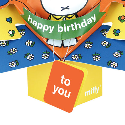 Personalised Miffy 3D Pop Up Birthday Card Cute Children's Licensed Character Keepsake Card