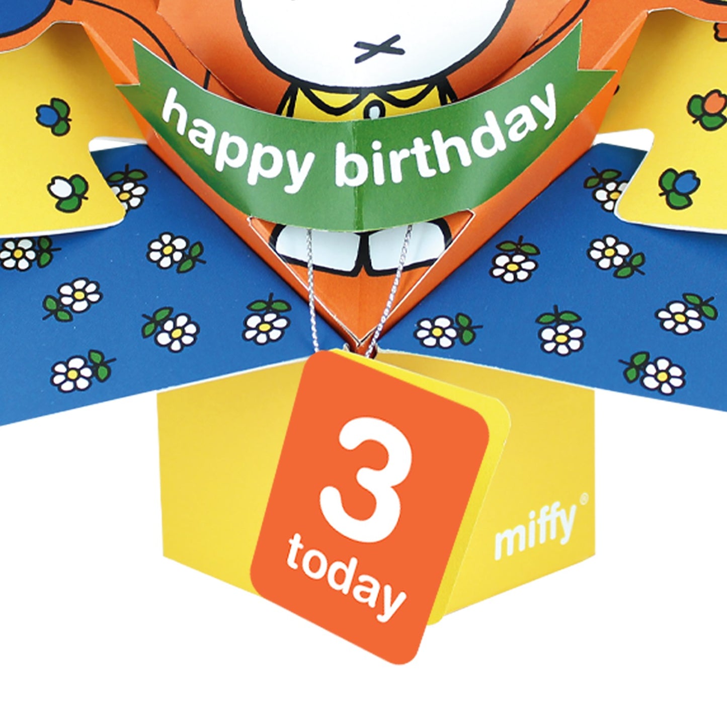 Miffy 3D Pop Up 3rd Birthday Card Cute Licensed Character Keepsake 3 Today Card