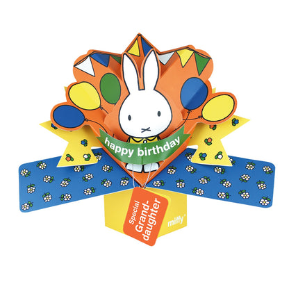 Miffy 3D Pop Up Granddaughter Birthday Card Licensed Character Keepsake Card