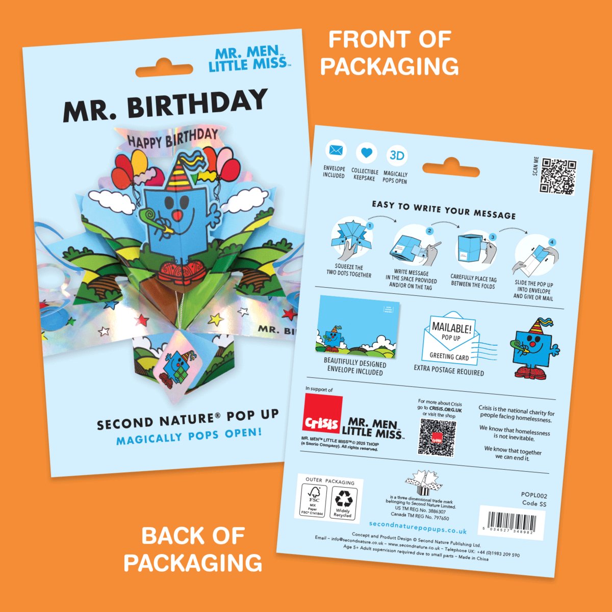 Mr. Men Little Miss 13 Today Mr Birthday 3D Pop Up 13th Birthday Card For Boy