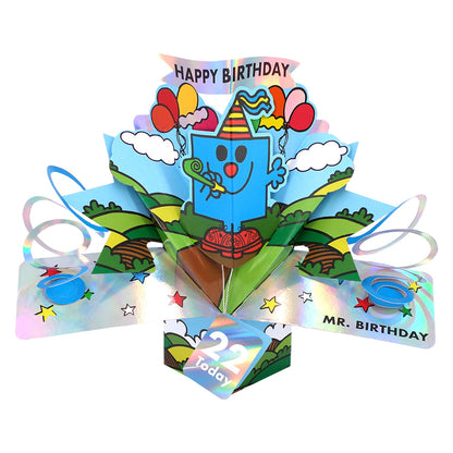 Mr. Men Little Miss 22 Today Mr Birthday 3D Pop Up 22nd Birthday Card For Him