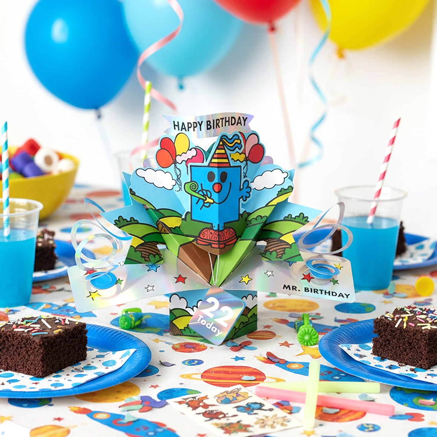Mr. Men Little Miss 22 Today Mr Birthday 3D Pop Up 22nd Birthday Card For Him