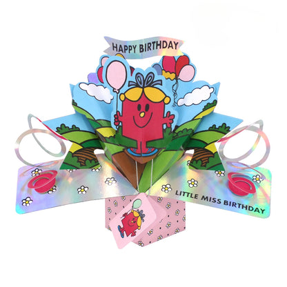 Mr. Men Little Miss Birthday 3D Pop Up Card Licensed Character Novelty Card