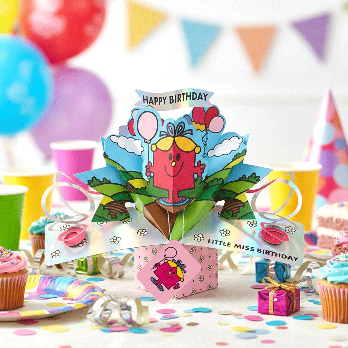 Personalised Mr. Men Little Miss Birthday 3D Pop Up Card Licensed Character Novelty Card