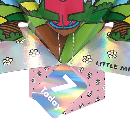 Mr. Men Little Miss Birthday 7 Today 3D Pop Up Card Licensed 7th Birthday Card