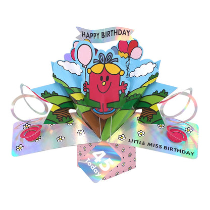 Personalised Mr. Men Little Miss Birthday 3D Pop Up Card Licensed Character Novelty Card