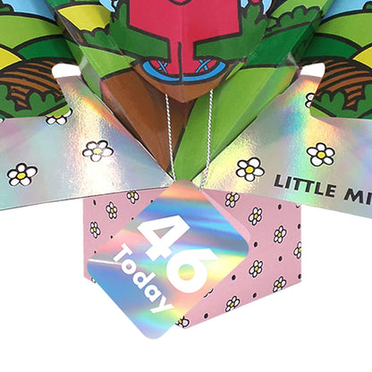 Mr. Men Little Miss Birthday 46 Today 3D Pop Up Card Licensed 46th Birthday Card