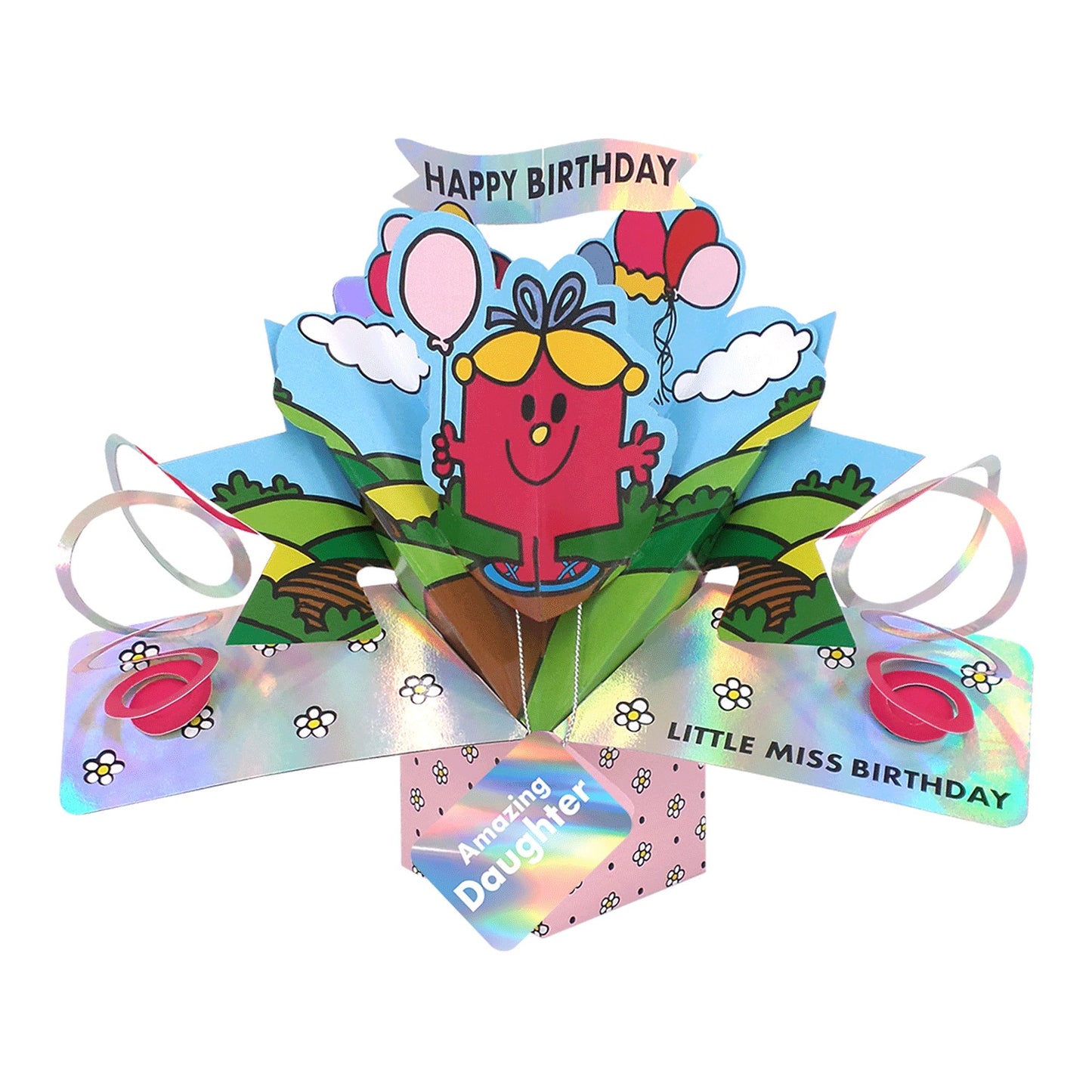 Mr. Men Little Miss Birthday Amazing Daughter 3D Pop Up Card Keepsake Card