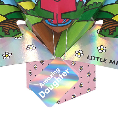 Mr. Men Little Miss Birthday Amazing Daughter 3D Pop Up Card Keepsake Card