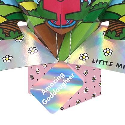 Mr. Men Little Miss Birthday Amazing Goddaughter 3D Pop Up Card Keepsake Card