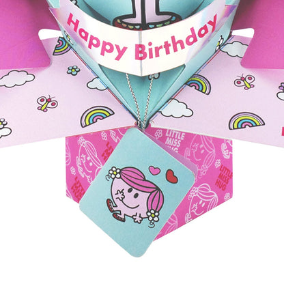 Personalised Mr. Men Little Miss Hug 3D Pop Up Birthday Card Licensed Character Card For Her