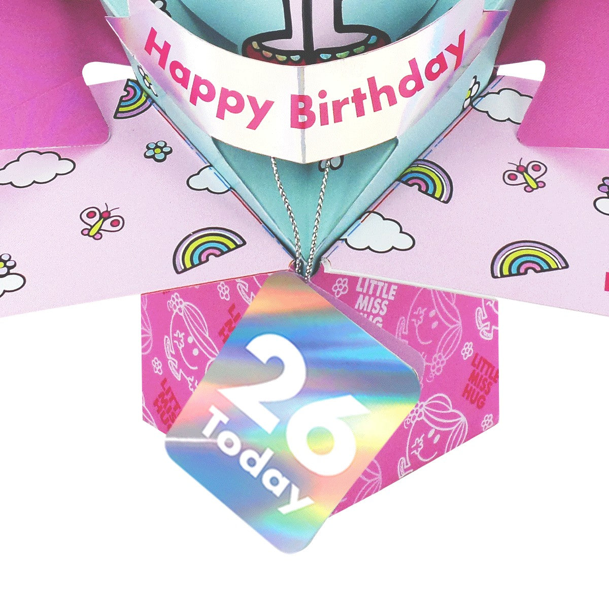 Mr. Men Little Miss Hug 26 Today 3D Pop Up 26th Birthday Card Keepsake For Her